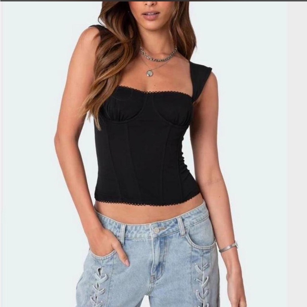 Edikted black corset top